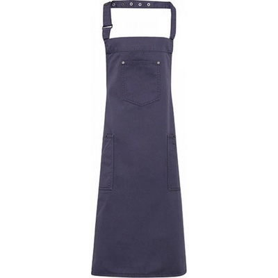Premier Workwear Bavlněná Chino pracovní zástěra se středovou kapsou šedá Pantone Cool Grey 11C 72x86cm PW132