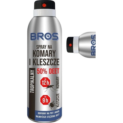Bros spray proti komárom a kliešťom 50% DEET 180 ml