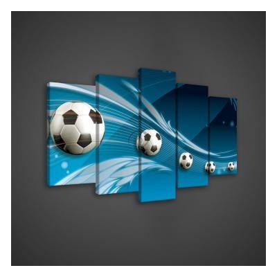 Obraz na plátne viacdielny - OB3523 - Futbalová lopta 100cm x 60cm - S17