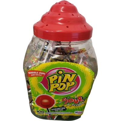 Aldor PIN POP Sour acido lízátka ovocná 100 x 17 g