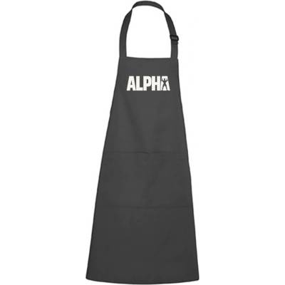 Dobrý Triko Zástěra s potiskem Alpha Antracitová
