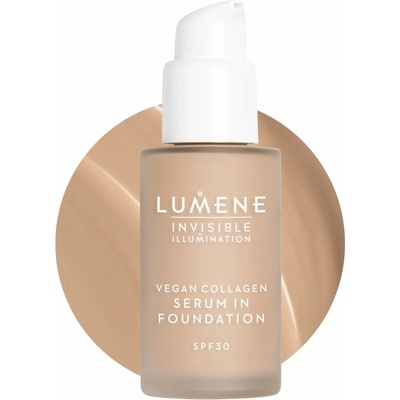 Lumene Invisible Illumination Vegan Collagen Serum in Foundation lehký make-up s vyživujícím účinkem SPF30 2 30 ml