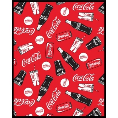 E plus M Fleecová deka Coca Cola