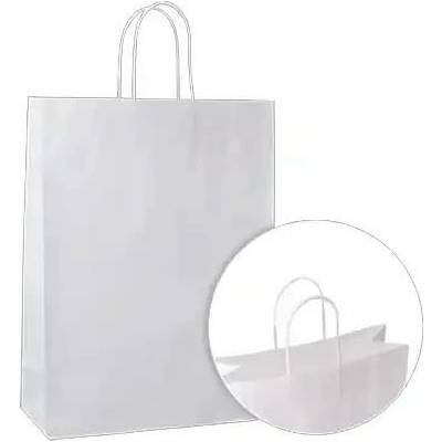Papierová taška s krúteným uchom 320x120x410 mm 200 ks/krt biela KRPA ZT32012041002