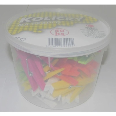 Injeton Plast kolíčky na prádlo v dóze mix barev 50 ks