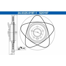 Brzdový kotúč ATE PowerDisc 24.0325-0197.1