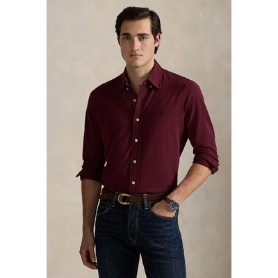 Polo Ralph Lauren pánska bavlnená košeľa 710654408 burgundské