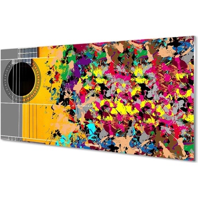 Obraz na skle Akustické kytary barvy 100x50 cm
