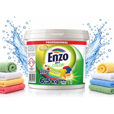 Enzo Deluxe prací prášek Professional 2in1 Color 6,5 kg 92 PD
