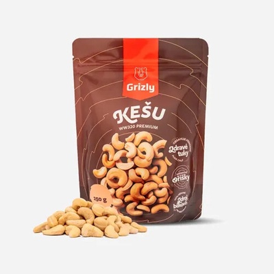 GRIZLY Kešu natural WW320 5 x 250 g