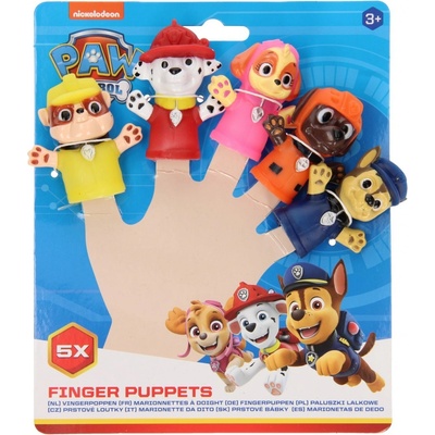 Teddies maňásek prstový 5ks Tlapková patrola guma 6 cm
