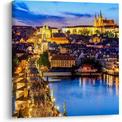 Obraz - Karlov most, Praha, Česká Republika, jednodielne 50x50 cm