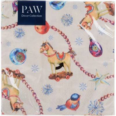 PAW Obrúsky L Horses And Baubles 33x33cm