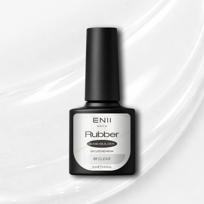 ENII NAILS RUBBER Base Clear 01 NO HEMA and NO TPO 10 ml