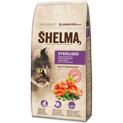 Shelma losos pro sterilizované kočky 8 kg