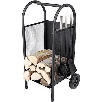 Strend Pro Stojan na krbové dřevo s nářadím 35 x 31 x 81 cm LR802