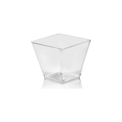 Plastový pohárek na dezerty 100ml - hranatý - 10 ks – Hledejceny.cz