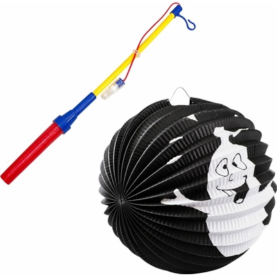 Lampion Halloween koule se svítící hůlkou 39 cm – Hledejceny.cz