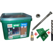 Terasové vruty SPAX-D 5x50 A2 TX25, sada 550 ks