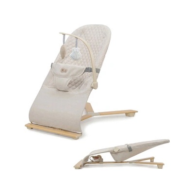 KINDERKRAFT Lehátko houpací Mimi Beige wood, do 9 kg