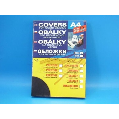 Obálka ALFA K DELTA A4 černá 250g/m2