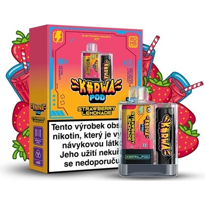Kurwa Pod Strawberry Lemonade 20 mg 700 potáhnutí – Hledejceny.cz