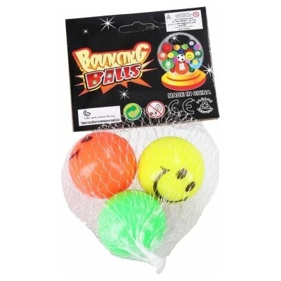 Míček gumový HOPÍK úsměv 3ks 3cm W036461 – Hledejceny.cz