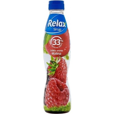 Relax Ovocný sirup 33% Malina Jablko Aronie 0,7 l