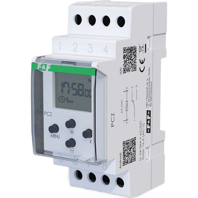 FIRN Hodiny dig. PCZ-522 dvojkanálové 2x16A 24-250V AC/DC