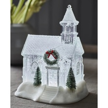 Markslöjd Dekorácia kostol CHAPELLE 3x LED 0,5 W biela-transp. 23 x 17 x 14 cm