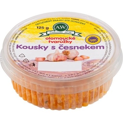 A.W. Olomoucké tvarůžky - kousky s česnekem 125g