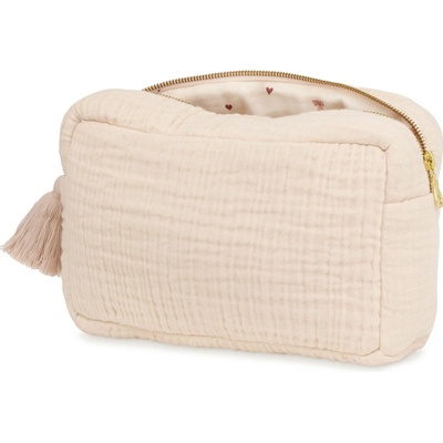 Cam Cam ApS kosmetická taštička Muslin Shell růžová barva textil