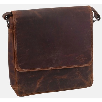 Mercucio pánské kožené Crossbody tmavěhnědý hunter 250910