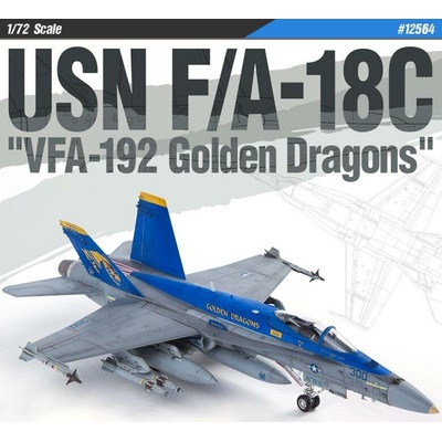 Academy Dragon F/A 18C VFA 192 Golden s 1:72