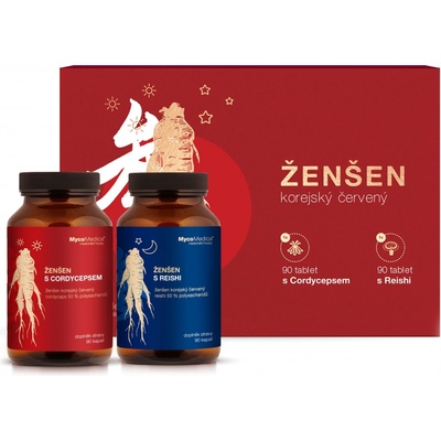 MycoMedica Korejský ženšen dárkové balení 2 x 90 kapsúl