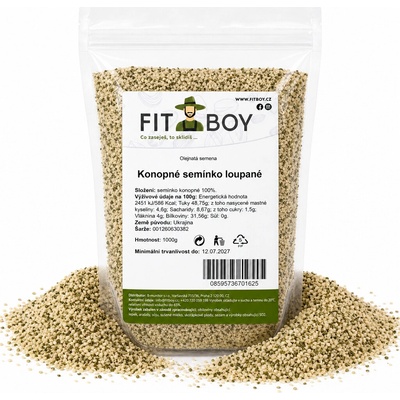 FITBOY Konopné semínko loupané 1 kg