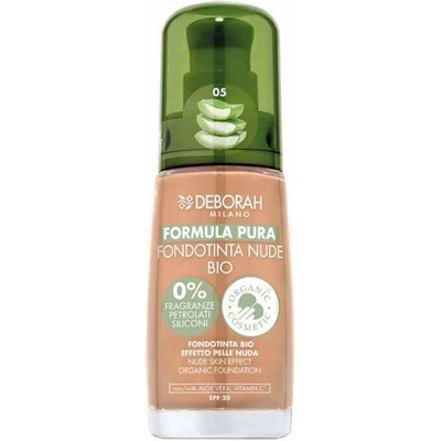 Deborah Milano Formula Pura make-up s Aloe Vera a vitaminem C Nude BIO 05 Almond 30 ml
