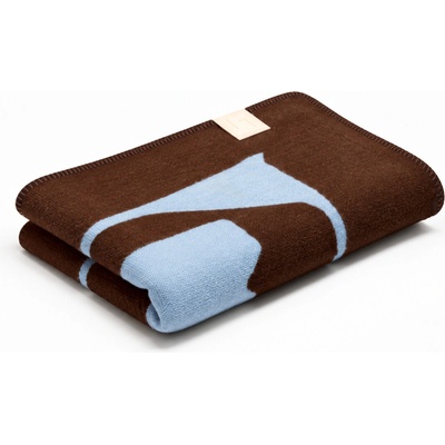 Lejaan Pléd Bold Overlock Modro-čokoládová 130x200