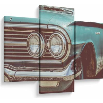 Obraz - Auto, vintage, trojdielne 90x60 cm