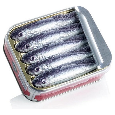 Cluiziel Čokoládové sardinky z mléčné čokolády 5 kusů 75 g