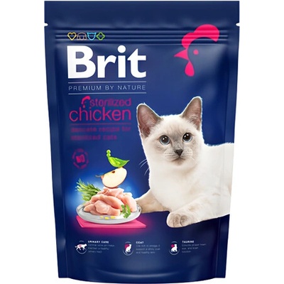 Brit Premium by Nature Granule pre sterilizované mačky s kuracím mäsom