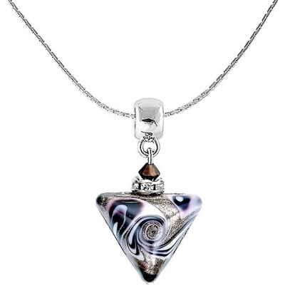 Lampglas Unikátny náhrdelník cleopatra`s dream triangle s perlou NTA13