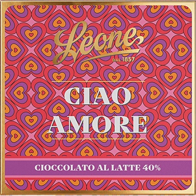 Leone 1857 Love Ciao Amore Tabulka mléčné čokolády 40% 70 g