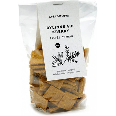 Květomluva AIP bylinné krekry bio 100g šalvěj, tymián