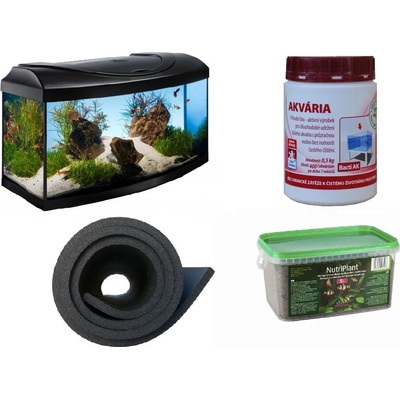 Diversa Creative Expert LED akvarijní set vypouklý černý 112 l
