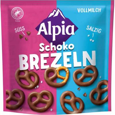 Alpia Slané praclíkové sušienky v mliečnej čokoláde 140 g