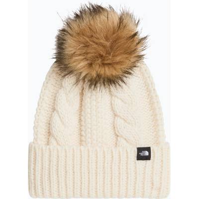 The North Face Oh Mega Fur Pom Beanie white Dune