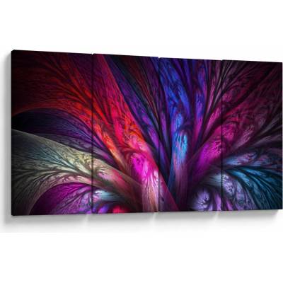 Abstraktní obraz stromu, Čtyřdílný 160x80 cm