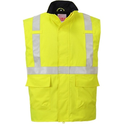 Portwest S776 Nehorľavá antistatická vesta Bizflame Rain Hi Vis Žltá