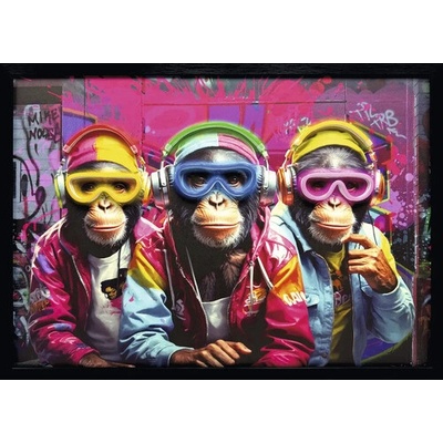 LED neonový obraz Monkey Gang II 50 x 70 cm